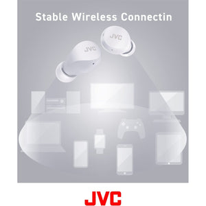 JVC HA-A6T-W - Écouteur Sans-Fil Intra-Auriculaire, Bluetooth 5.1, Avec Boitier de Recharge et Commande Tactile, Blanc - Simple Boutique