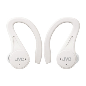 JVC HA-EC25T - Écouteurs Intra-Auriculaires Sans-Fil pour le Sport, Bluetooth 5.1, Avec Boitier de Recharge et Commandes Tactiles, Blanc - Simple Boutique