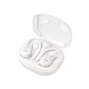 JVC HA-EC25T - Écouteurs Intra-Auriculaires Sans-Fil pour le Sport, Bluetooth 5.1, Avec Boitier de Recharge et Commandes Tactiles, Blanc - Simple Boutique