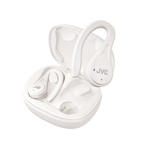 JVC HA-EC25T - Écouteurs Intra-Auriculaires Sans-Fil pour le Sport, Bluetooth 5.1, Avec Boitier de Recharge et Commandes Tactiles, Blanc - Simple Boutique