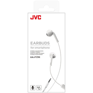 JVC HA-F17M-W - Écouteurs Filaires Intra-Auriculaires avec Télécommande et Microphone Intégrés, Blanc - Simple Boutique