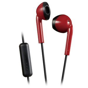JVC HA-F19M-RB Écouteur Retro Intra-Auriculaire avec Microphone et Télécommande Rouge - Simple Boutique