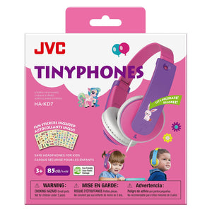 JVC HA-KD7-PN Casque D'Écoute pour Enfants 3 Ans et Plus Avec Autocollants Rose - Simple Boutique