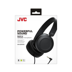 JVC HA-S31M-B - Casque d'écoute Filaire Avec Microphone et Télécommande Intégré, Noir - Simple Boutique