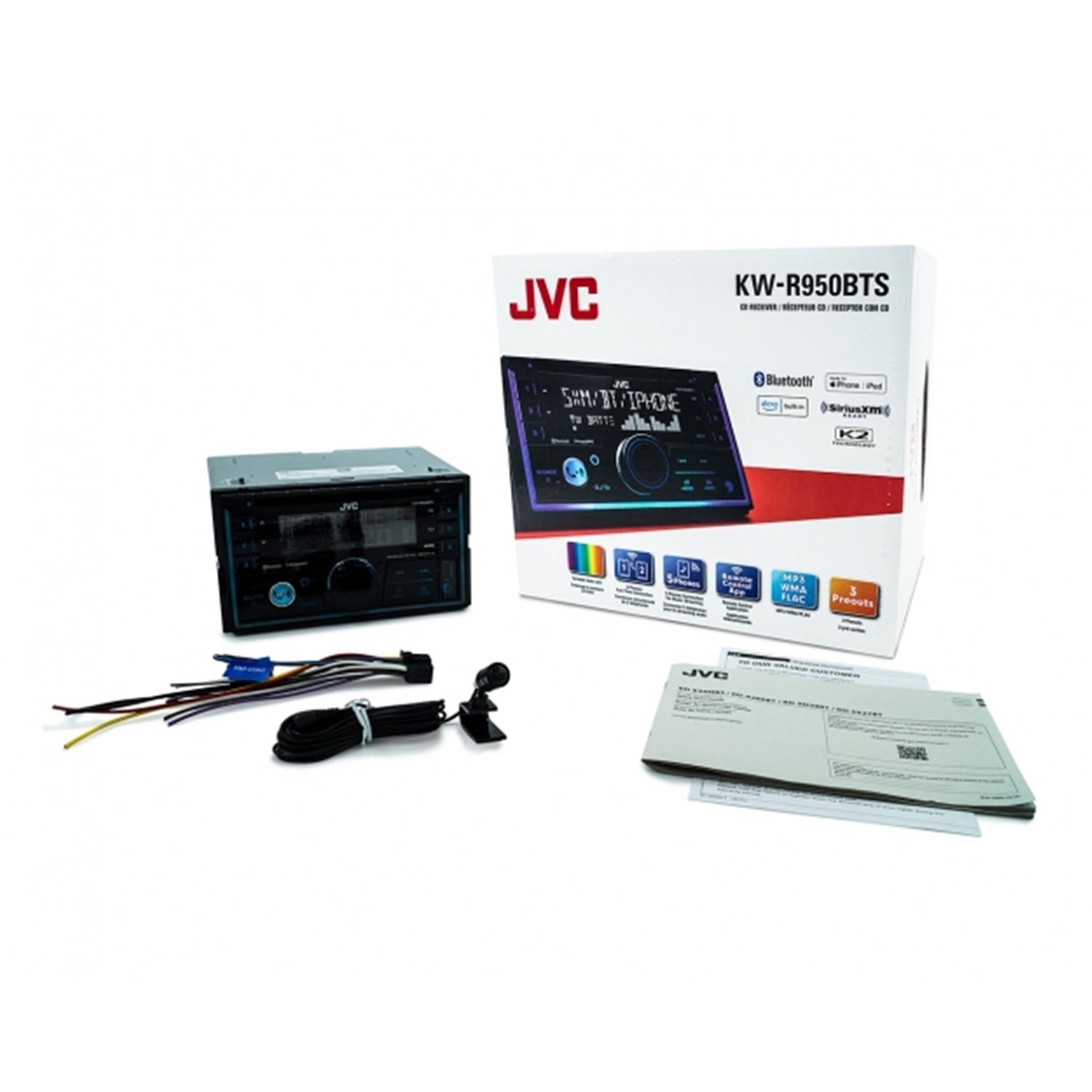 JVC KW-R950BTS - Radio/Récepteur Multimédia avec Lecteur CD et Bluetooth, Pour Voiture, Noir - Simple Boutique