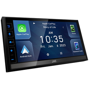 JVC - Récepteur Multimédia Numérique Avec Écran Tactile de 6.8", Contrôle Bluetooth, Pour Voiture, Noir - Simple Boutique