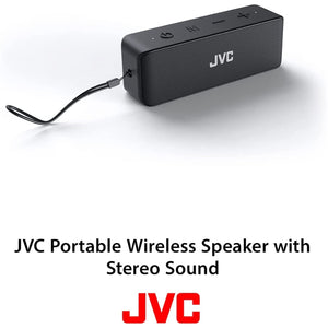 JVC SP-SQ4BT - Haut-Parleur Portable Sans-Fil, Bluetooth 5.0, Résistant à L'eau, Noir - Simple Boutique