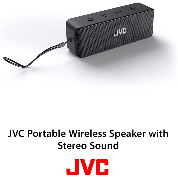 JVC SP-SQ4BT - Haut-Parleur Portable Sans-Fil, Bluetooth 5.0, Résistant à L'eau, Noir - Simple Boutique