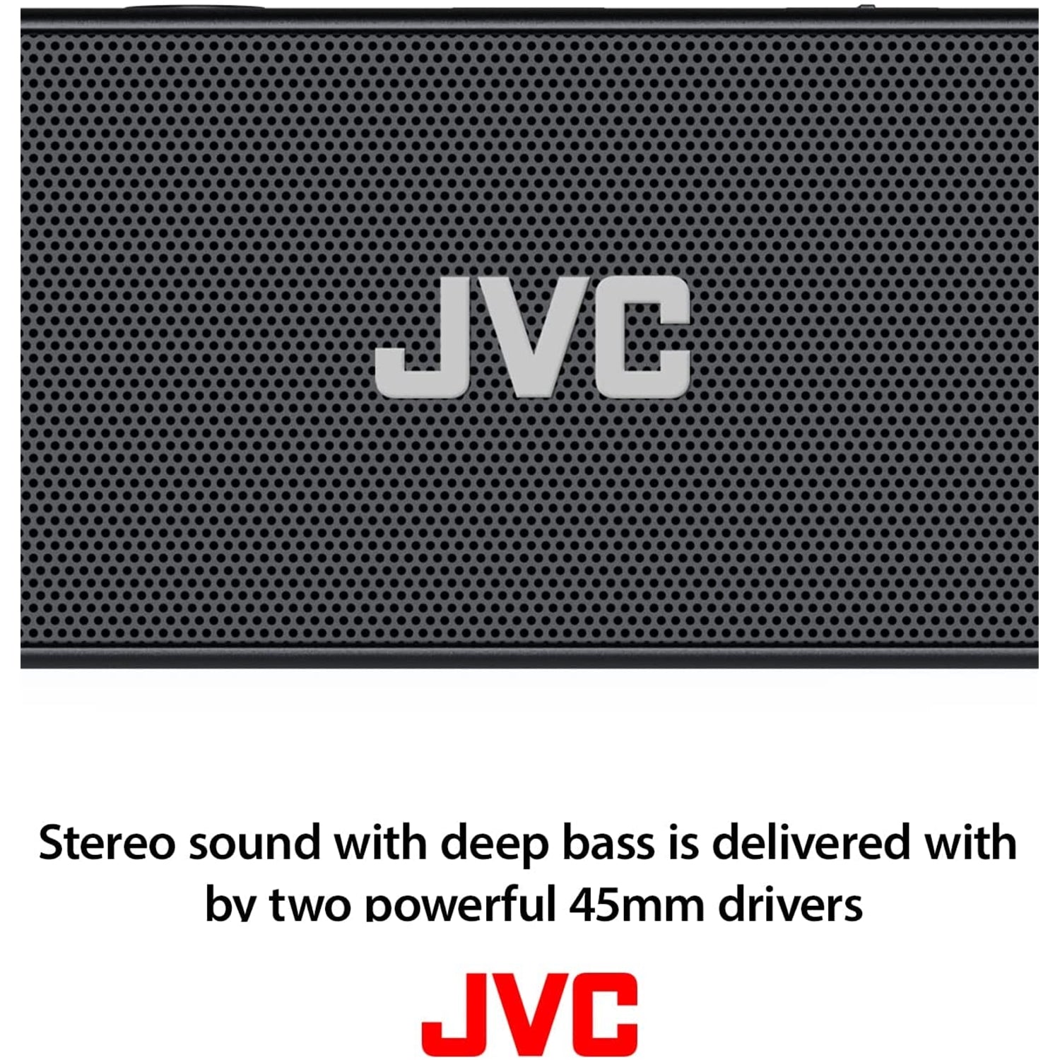 JVC SP-SQ4BT - Haut-Parleur Portable Sans-Fil, Bluetooth 5.0, Résistant à L'eau, Noir - Simple Boutique