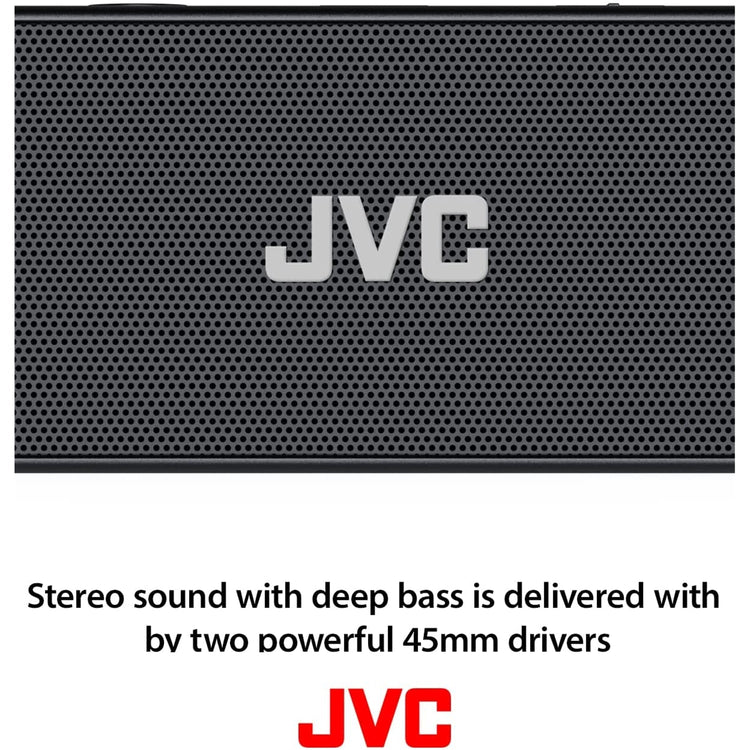 JVC SP-SQ4BT - Haut-Parleur Portable Sans-Fil, Bluetooth 5.0, Résistant à L'eau, Noir - Simple Boutique
