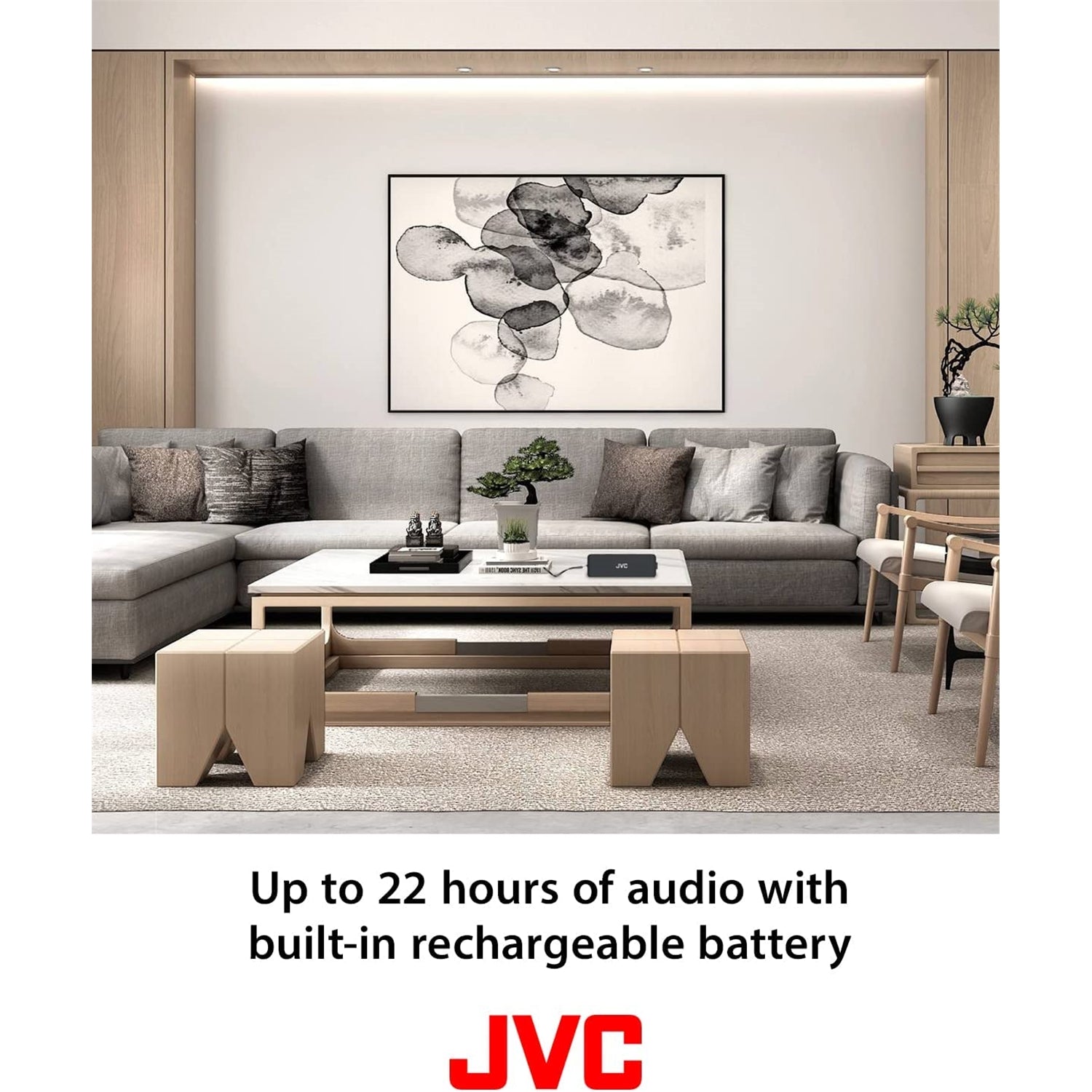 JVC SP-SQ4BT - Haut-Parleur Portable Sans-Fil, Bluetooth 5.0, Résistant à L'eau, Noir - Simple Boutique