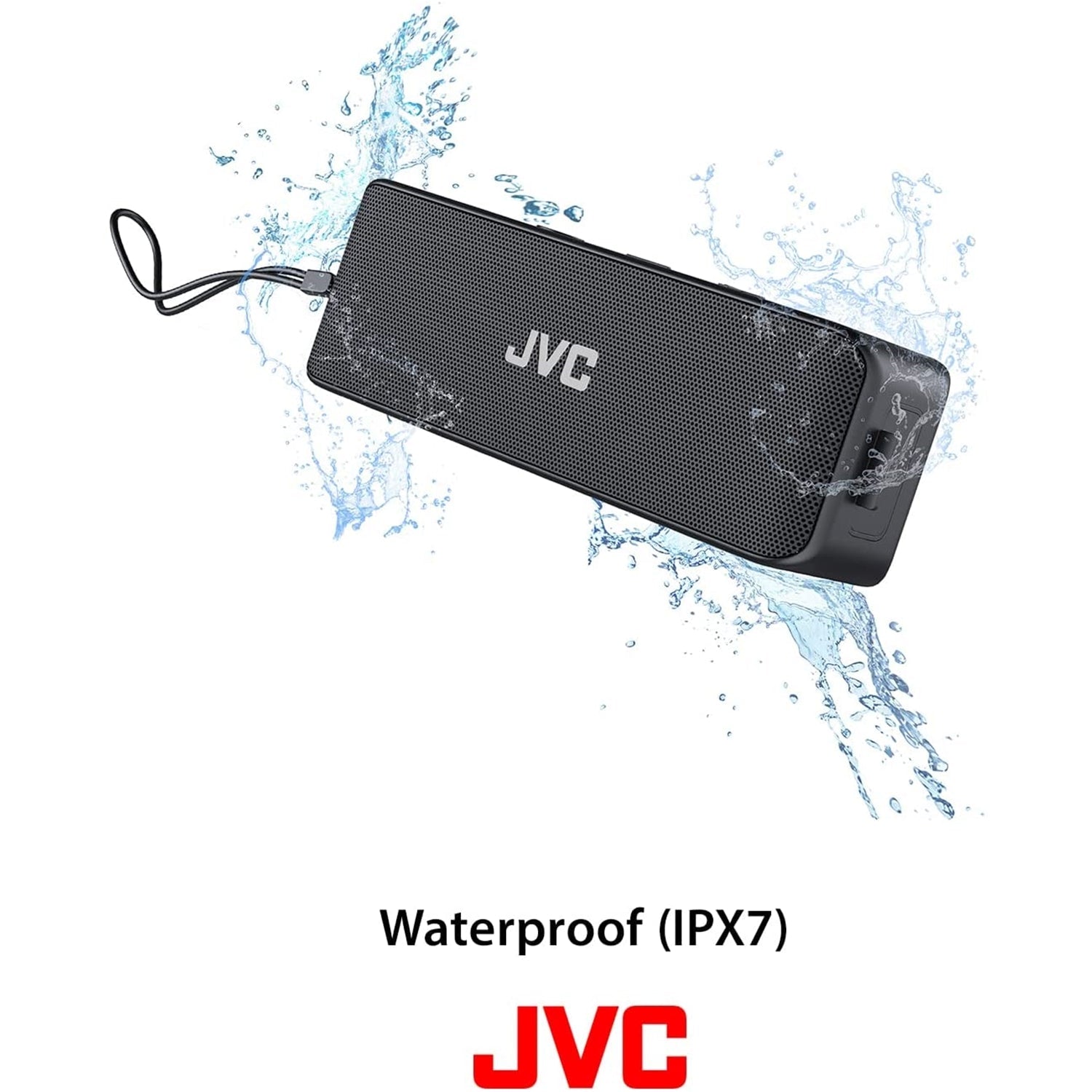 JVC SP-SQ4BT - Haut-Parleur Portable Sans-Fil, Bluetooth 5.0, Résistant à L'eau, Noir - Simple Boutique
