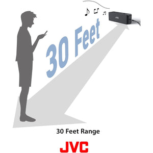 JVC SP-SQ4BT - Haut-Parleur Portable Sans-Fil, Bluetooth 5.0, Résistant à L'eau, Noir - Simple Boutique