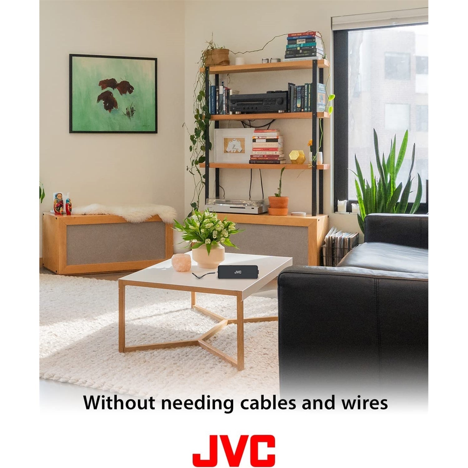 JVC SP-SQ4BT - Haut-Parleur Portable Sans-Fil, Bluetooth 5.0, Résistant à L'eau, Noir - Simple Boutique