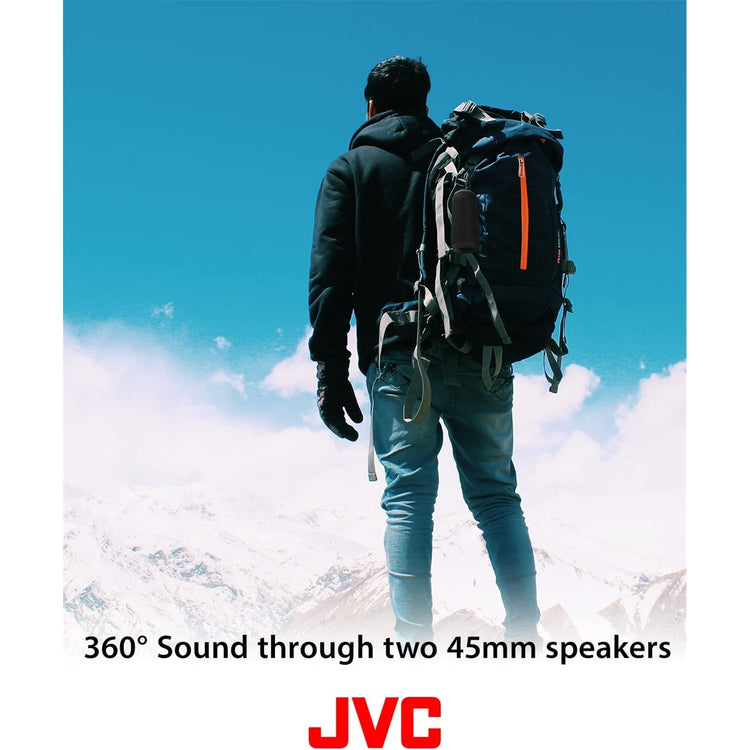 JVC SP-SX3BT - Haut-Parleur Portable Sans-Fil, Bluetooth 5.0, Résistant à L'eau, Noir - Simple Boutique