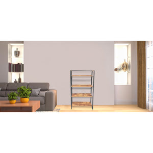 Jessar - Bibliothèque/Étagères à 4 Niveaux, 23.6" x11.8"x49.2", De la Collection Adrien, Brun - Simple Boutique