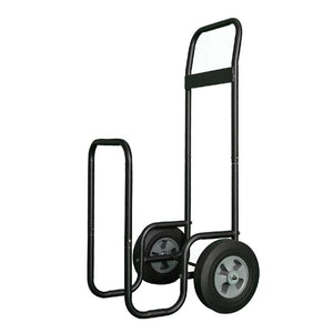 Jessar - Chariot pour Bûche de Cheminée, 45x50x105cm, De la Collection Baker, Noir - Simple Boutique