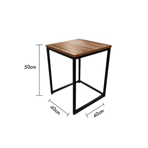 Jessar - Ensemble de 2 Tables d'appoint Carré, De la Collection Ross, Brun - Simple Boutique