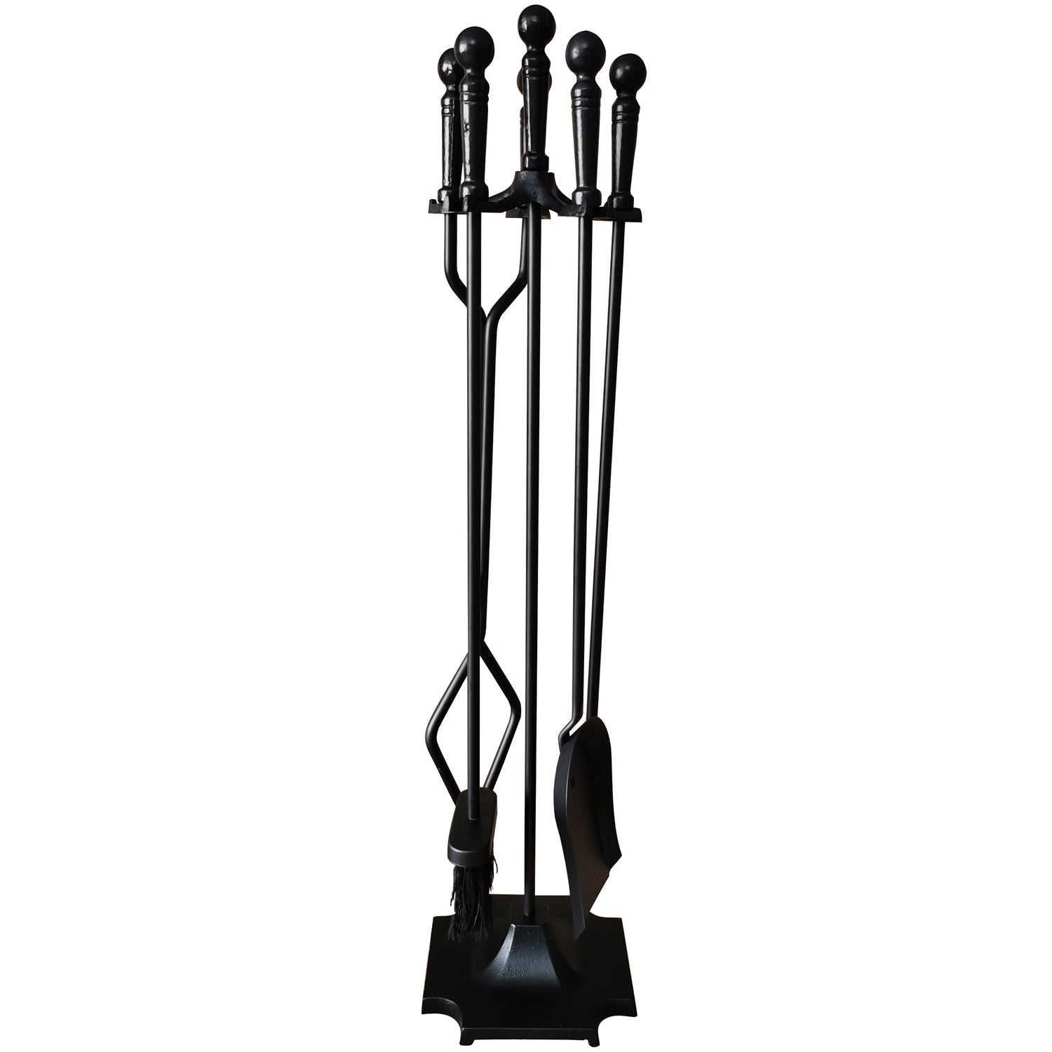 Jessar - Ensemble d'outils pour la Cheminée, 32'' de Hauteur, 5 Morceaux, De la Collection Wellington, Noir - Simple Boutique