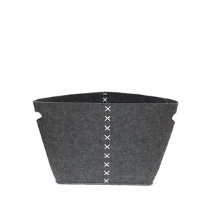 Jessar - Panier de Rangement en Feutre, 29.5 x 20.5 x 25 cm, Gris Foncé - Simple Boutique
