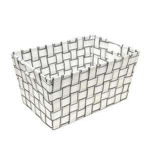 Jessar - Panier de Rangement en Tissus, 30X20X15 cm, Blanc - Simple Boutique