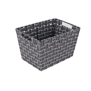 Jessar - Panier de Rangement en Tissus, 35.5X25X22 cm, Gris - Simple Boutique