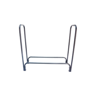 Jessar - Support à Buche en Métal, 122x34x124cm, De la Collection Spirit, Argenté - Simple Boutique