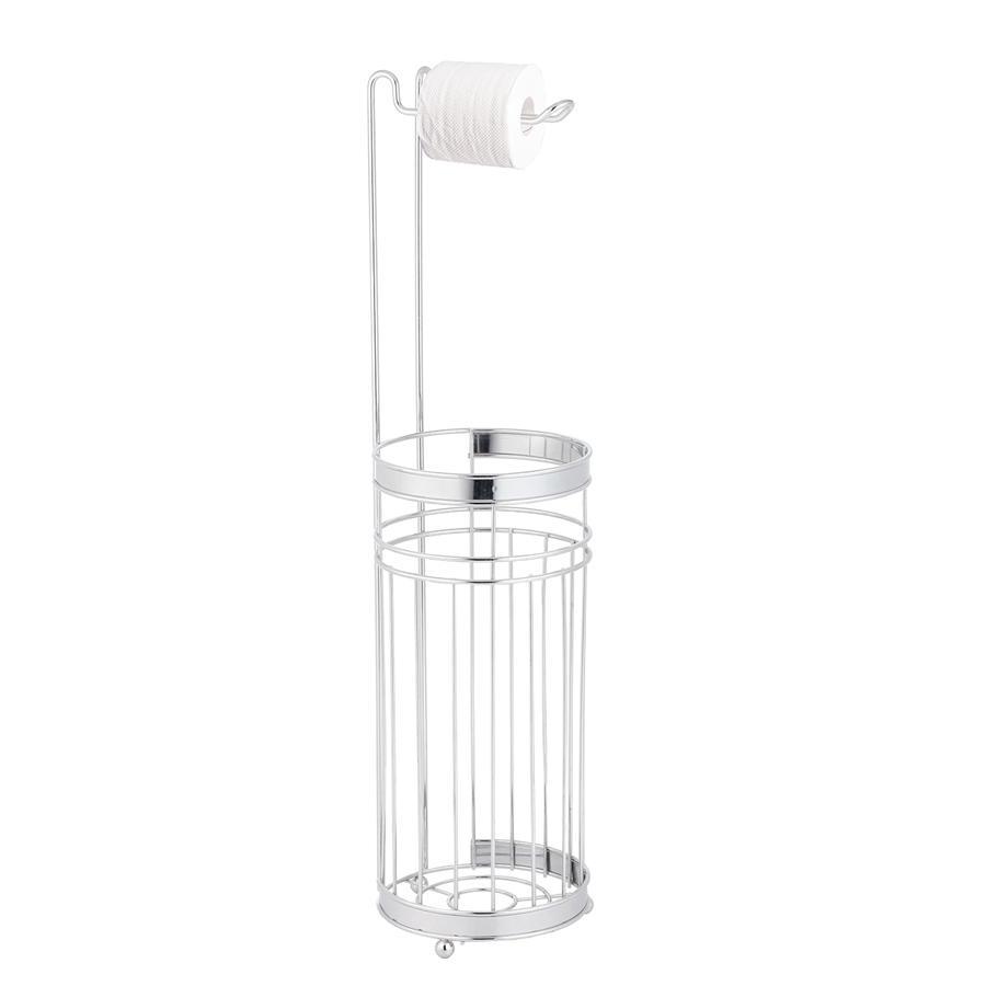 Jessar - Support pour Rouleau de Papier Hygiénique sur Pied pour Salle de Bain, Argenté - Simple Boutique