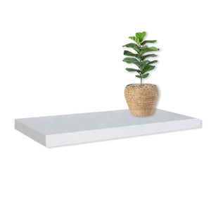 Jessar - Tablette Flottante Murale Individuelle, 23.6" x 9.25" x 1.5" , Blanc - Simple Boutique