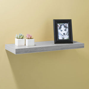 Jessar - Tablette Flottante Murale Individuelle, 23.6" x 9.25" x 1.5" , Gris - Simple Boutique