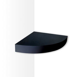 Jessar - Tablette Flottante Murale de Coin Individuelle, 11.7" x 11.7" x 1.97" , Noir - Simple Boutique