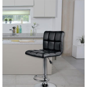 Jessar - Tabouret Tournant à Hauteur Réglable de la Collection Fixer, Ensemble de 2, Noir - Simple Boutique