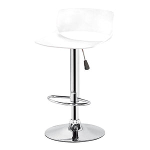 Jessar - Tabouret Tournant à Hauteur Réglable de la Collection Glamour, Ensemble de 2, Blanc - Simple Boutique