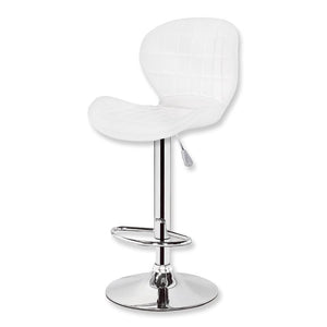 Jessar - Tabouret Tournant à Hauteur Réglable de la Collection Upper, Ensemble de 2, Blanc - Simple Boutique
