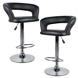 Jessar - Tabourets Tournants à Hauteur Réglable de la Collection Davis, Ensemble de 2, Noir - Simple Boutique