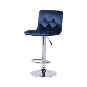 Jessar - Tabourets Tournants à Hauteur Réglable de la Collection Rivoli, Ensemble de 2, Bleu - Simple Boutique