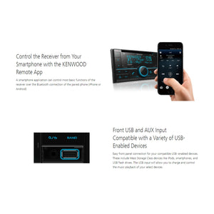 Kenwood DPX505BT Récepteur Multimédia Numérique 2-Din avec Bluetooth et Alexa pour Voiture, Noir - Simple Boutique