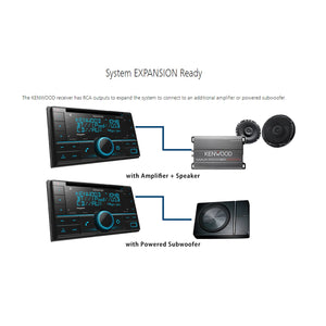 Kenwood DPX505BT Récepteur Multimédia Numérique 2-Din avec Bluetooth et Alexa pour Voiture, Noir - Simple Boutique