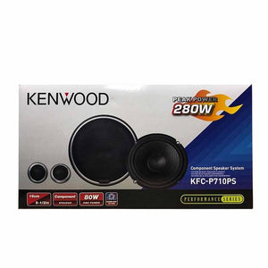 Kenwood KFC-P710PS Haut-Parleurs et Tweeters à Composant de 6,5 po, Pour Voiture, Noir - Simple Boutique