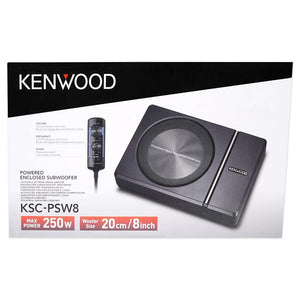 Kenwood KSC-PSW8 Boîtier de Subwoofer à Alimentation 8 po, Pour Voiture, Noir - Simple Boutique