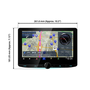 Kenwood - Récepteur Multimedia avec Système de Navigation GPS, Écran de 10.1", Pour Voiture, Noir - Simple Boutique
