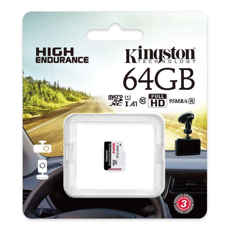Kingston - Carte MicroSD High-Endurance, Capacité de 64GB, UHS-I U1 Classe 10 A1 - Simple Boutique