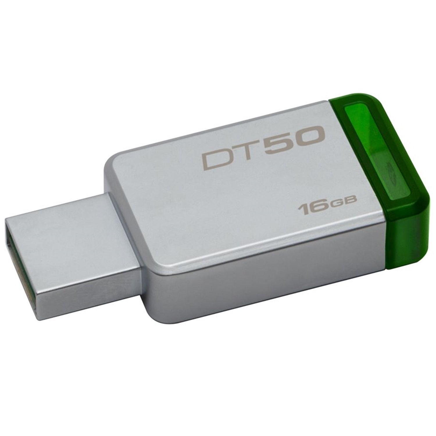 Kingston - Clé USB 3.0 Data Traveler 50, Capacité de 16GB, Boitier Métallique, Vert - Simple Boutique