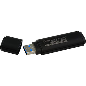 Kingston - Clé USB Chiffré USB 3.0 Data Traveler 4000G2, Capacité de 32GB, FIPS 140-2 Niveau 3 - Simple Boutique