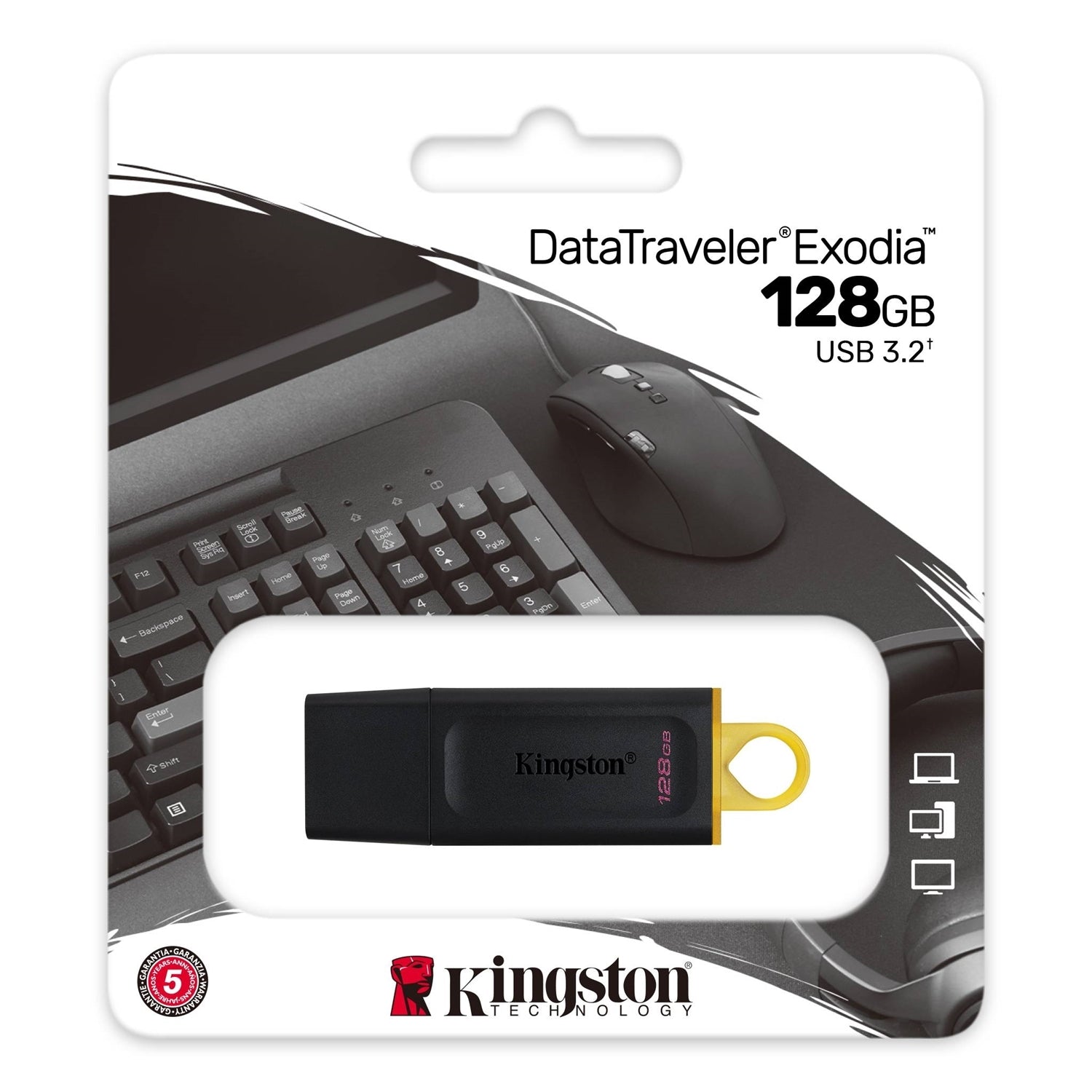 Kingston - Clé USB DataTraveler Exodia, USB 3.2 GEN 1, Capacité de 128GB - Simple Boutique