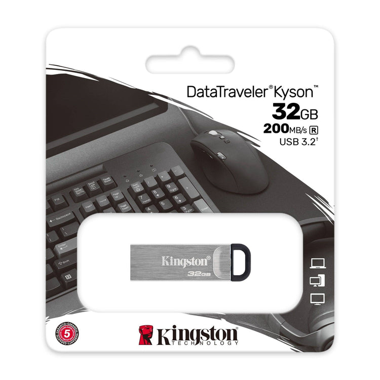 Kingston - Clé USB DataTraveler Kyson, USB 3.2 Gen 1, Capacité de 32GB, Boitier en Métal - Simple Boutique
