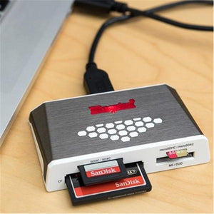 Kingston FCR-HS4 Lecteur de Média Multi-Fonction pour Carte Flash, Vitesse UHS-I et UHS-II, USB 3.0, Argenté - Simple Boutique