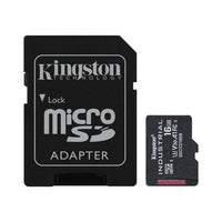 Kingston Technology - Carte Micro SD Industrielle avec Lecteur SD, Capactié de 16GB, Classe 10, UHS-I, U3, V30, - Simple Boutique