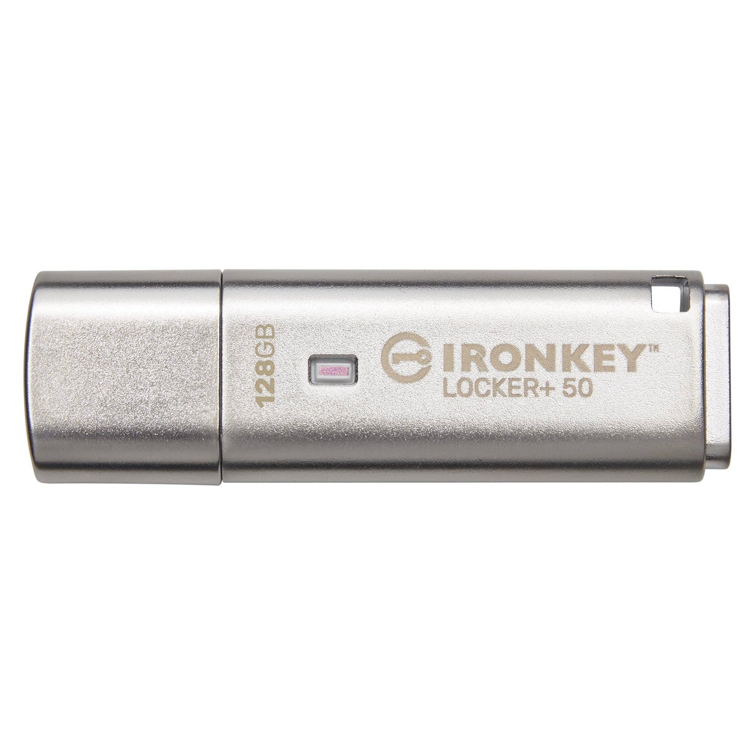 Kingston Technology - Clé USB Crypté IronKey Locker+ 50, USB 3.2 GEN 1, Capacité de 128GB, Sauvegarde Cloud Automatique - Simple Boutique