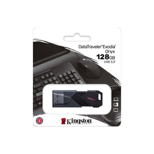 Kingston Technology - Clé USB DataTraveler Exodia Onyx, USB 3.2 GEN 1, Capactié de 128GB - Simple Boutique